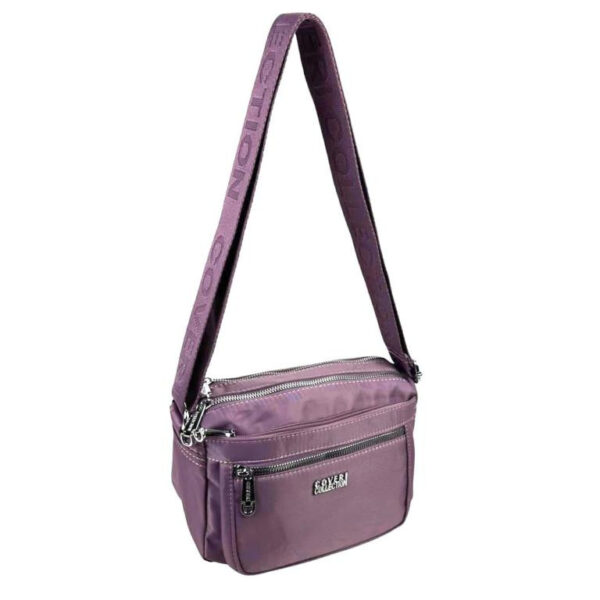 Bolso Bandolera Nylon con Multicompartimentos y Cremallera para Mujer