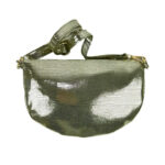 Riñonera de Piel Italiana para Mujer con Efecto Brillante y Gran Capacidad