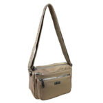 Bolso Bandolera Nylon con Multicompartimentos y Cremallera para Mujer