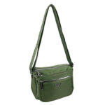 Bolso Bandolera Nylon con Multicompartimentos y Cremallera para Mujer