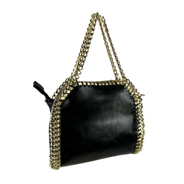 Bolso de Piel Italiana con Diseño Animal Print y Cadena Dorada para Mujer