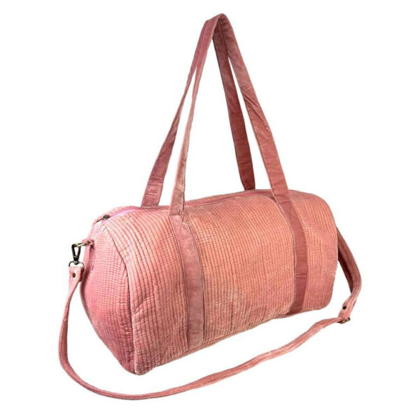 Amplio Macuto de Algodón para Mujer con Asas Largas y Bolsillo Interior