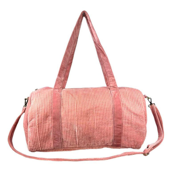 Amplio Macuto de Algodón para Mujer con Asas Largas y Bolsillo Interior