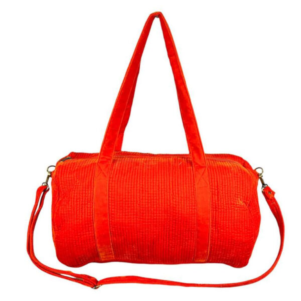 Amplio Macuto de Algodón para Mujer con Asas Largas y Bolsillo Interior