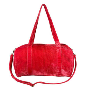 Amplio Macuto de Algodón para Mujer con Asas Largas y Bolsillo Interior