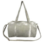 Amplio Macuto de Algodón para Mujer con Asas Largas y Bolsillo Interior