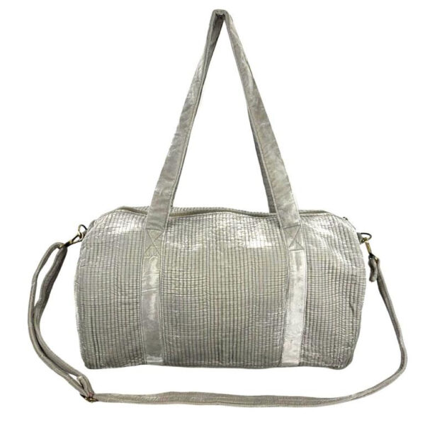 Amplio Macuto de Algodón para Mujer con Asas Largas y Bolsillo Interior