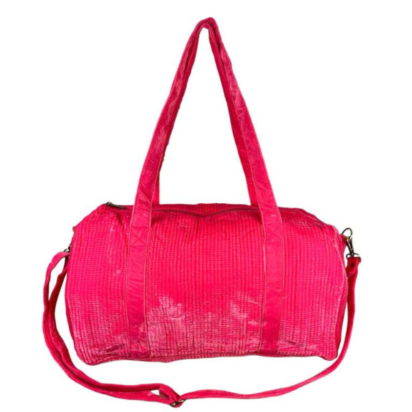 Amplio Macuto de Algodón para Mujer con Asas Largas y Bolsillo Interior