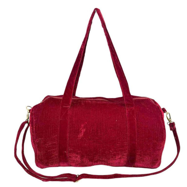 Amplio Macuto de Algodón para Mujer con Asas Largas y Bolsillo Interior