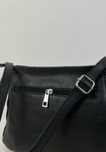 Bolso Bandolera de Piel Italiana para Mujer con Bolsillos Exteriores