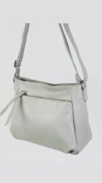 Bolso Bandolera de Piel Italiana para Mujer con Bolsillos Exteriores