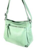 Bolso Bandolera de Piel Italiana para Mujer con Bolsillos Exteriores