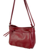 Bolso Bandolera de Piel Italiana para Mujer con Bolsillos Exteriores