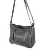 Bolso Bandolera de Piel Italiana para Mujer con Bolsillos Exteriores