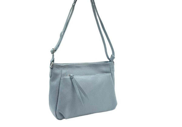 Bolso Bandolera de Piel Italiana para Mujer con Bolsillos Exteriores