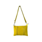 Bolso Bandolera Piel de Serraje para Mujer con Tachuelas Decorativas