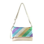 Bolso Bandolera Sintético y Multicolor de Mujer con Lentejuelas en la Solapa