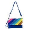 Bolso Bandolera Sintético y Multicolor de Mujer con Lentejuelas en la Solapa