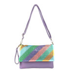 Bolso Bandolera Sintético y Multicolor de Mujer con Lentejuelas en la Solapa