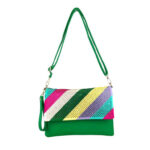 Bolso Bandolera Sintético y Multicolor de Mujer con Lentejuelas en la Solapa