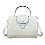 Amplio Bolso de Mano Sintético de Mujer con Asa Circular y 2 Compartimentos