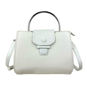 Amplio Bolso de Mano Sintético de Mujer con Asa Circular y 2 Compartimentos