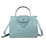 Amplio Bolso de Mano Sintético de Mujer con Asa Circular y 2 Compartimentos