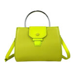 Amplio Bolso de Mano Sintético de Mujer con Asa Circular y 2 Compartimentos