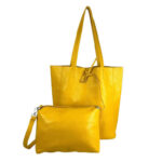 Amplio Bolso Sintético Universitario + Bolsito Interno con Cremallera de Mujer