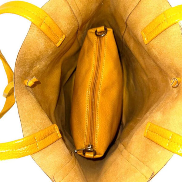 Amplio Bolso Sintético Universitario + Bolsito Interno con Cremallera de Mujer