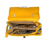 Bolso de Mano Sintético Bicolor de Mujer con Solapa de Giro y Cremallera