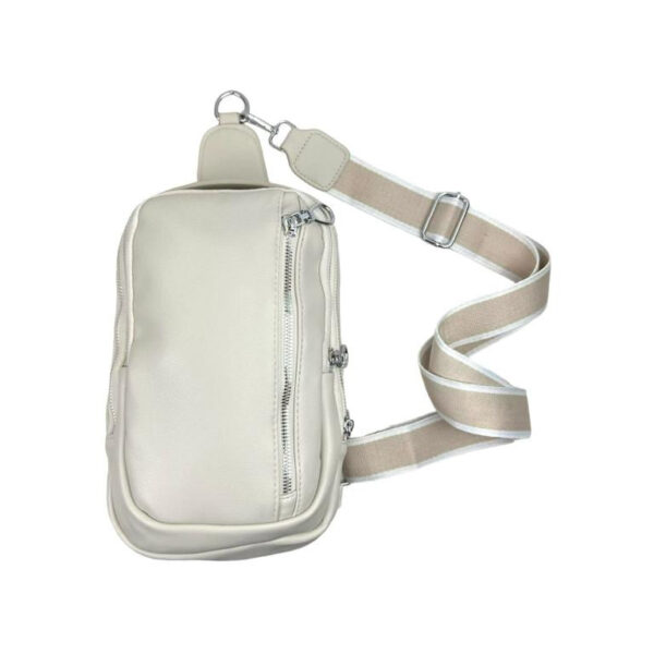 Amplia Riñonera Sintética de Mujer con Asa de Mano y Bolsillos Exteriores