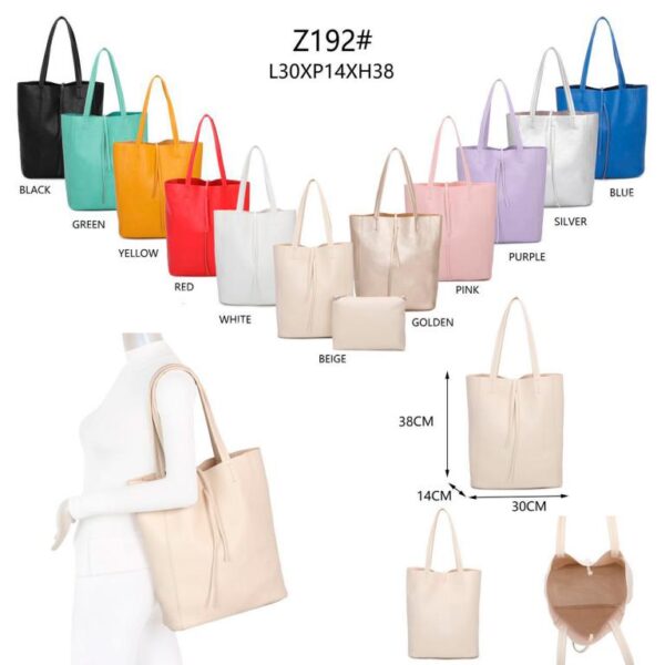 Amplio Bolso Sintético Universitario + Bolsito Interno con Cremallera de Mujer - Imagen 2