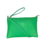 Bolso de Mano en Piel con Tira Bandolera y Cierre de Cremallera para Mujer