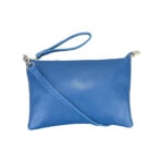 Bolso de Mano en Piel con Tira Bandolera y Cierre de Cremallera para Mujer