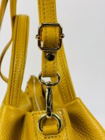 Bolso de Mano en Piel Italiana para Mujer con 2 Asas y Bolsillo Trasero