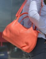 Bolso de Mano en Piel Italiana para Mujer con 2 Asas y Bolsillo Trasero