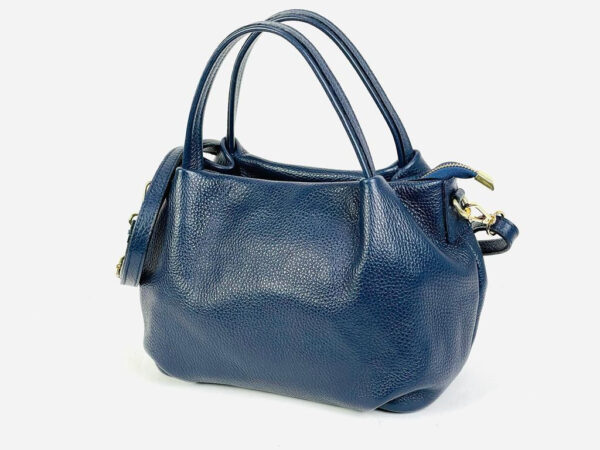 Bolso de Mano en Piel Italiana para Mujer con 2 Asas y Bolsillo Trasero