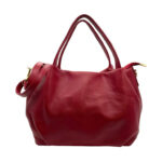 Bolso de Mano en Piel Italiana para Mujer con 2 Asas y Bolsillo Trasero