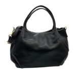 Bolso de Mano en Piel Italiana para Mujer con 2 Asas y Bolsillo Trasero