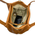 Bolso de Mano en Piel Italiana para Mujer con 2 Asas y Bolsillo Trasero