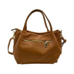 Bolso de Mano en Piel Italiana para Mujer con 2 Asas y Bolsillo Trasero
