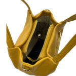 Bolso de Mano en Piel Italiana para Mujer con 2 Asas y Bolsillo Trasero