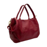 Bolso de Mano en Piel Italiana para Mujer con 2 Asas y Bolsillo Trasero