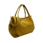 Bolso de Mano en Piel Italiana para Mujer con 2 Asas y Bolsillo Trasero