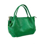 Bolso de Mano en Piel Italiana para Mujer con 2 Asas y Bolsillo Trasero