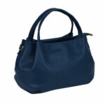 Bolso de Mano en Piel Italiana para Mujer con 2 Asas y Bolsillo Trasero