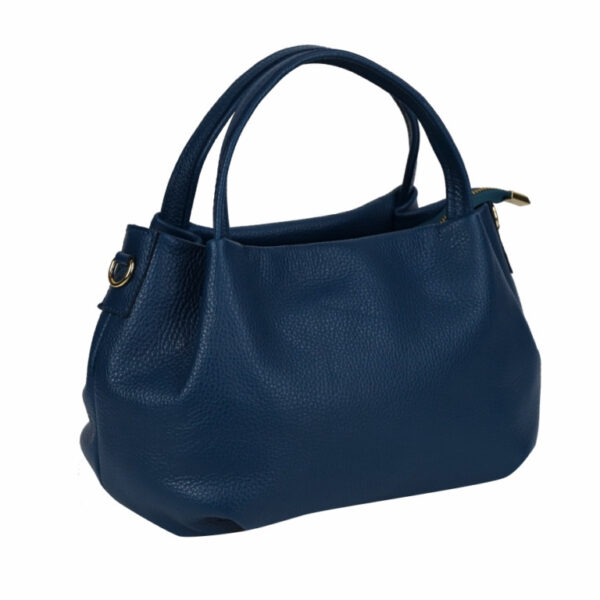 Bolso de Mano en Piel Italiana para Mujer con 2 Asas y Bolsillo Trasero