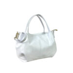 Bolso de Mano en Piel Italiana para Mujer con 2 Asas y Bolsillo Trasero