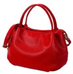 Bolso de Mano en Piel Italiana para Mujer con 2 Asas y Bolsillo Trasero